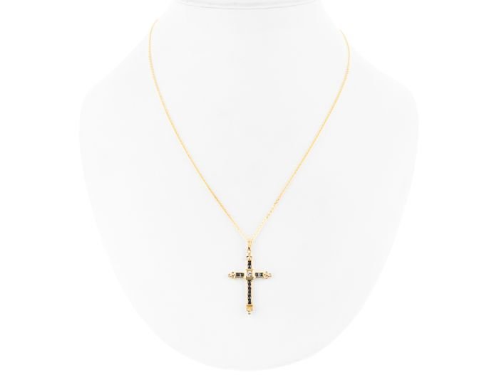 Diamond & Sapphire Cross Necklace (3)