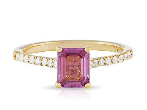 Pink Sapphire and Diamond Ring (1)