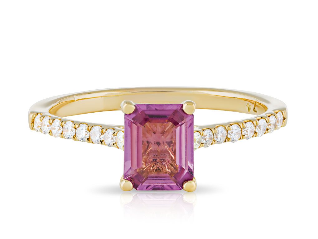 Pink Sapphire and Diamond Ring (1)