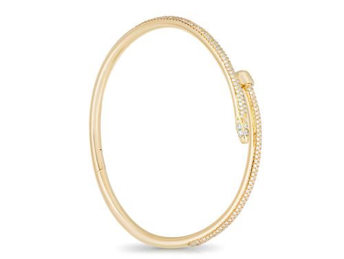 Bespoke Handcrafted Diamond 18ct Yellow Gold Bangle (2)
