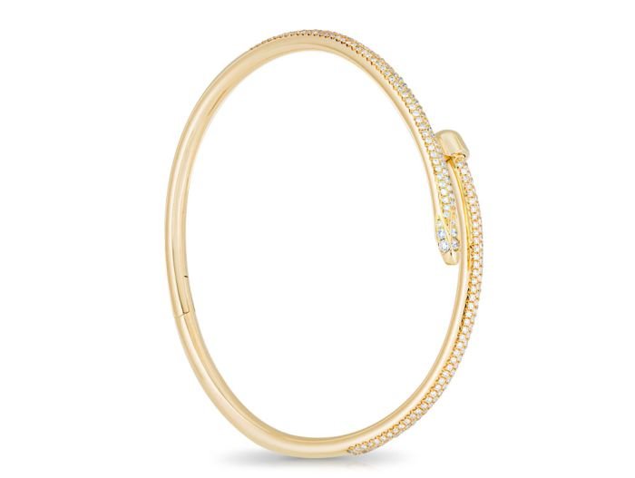 Bespoke Handcrafted Diamond 18ct Yellow Gold Bangle (2)