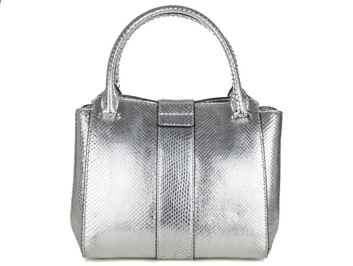 Burberry Silver Python Buckle Silver Tote Bag - Image 3