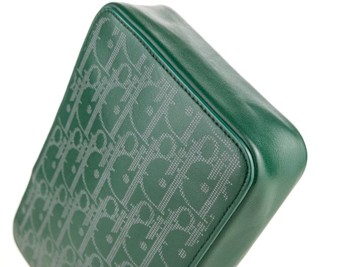 Christian Dior Oblique World Tour Green Leather Messenger Pouch - Image 4