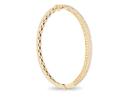 Diamond 14ct Yellow Gold Bangle (2)