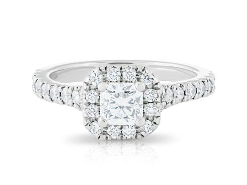 Diamond Halo Platinum Ring (1)