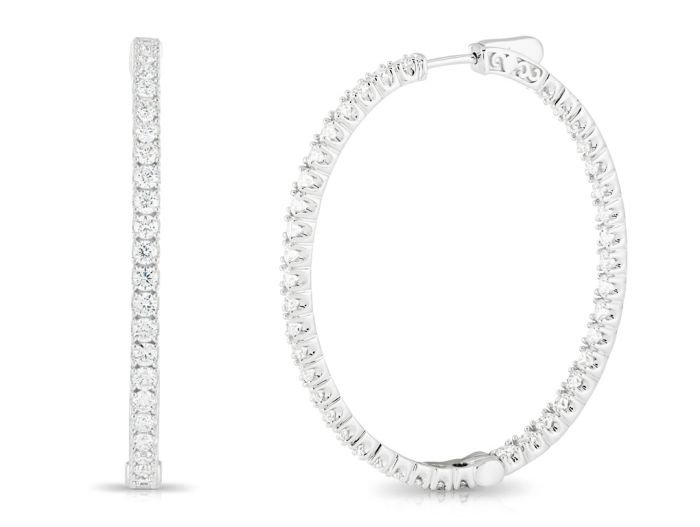 Diamond Hoop Earrings (2)