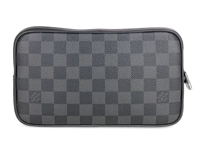 Louis Vuitton Black Damier Graphite Kasai Clutch