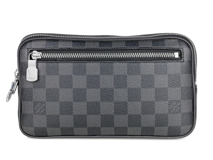Louis Vuitton Black Damier Graphite Kasai Clutch - Image 4