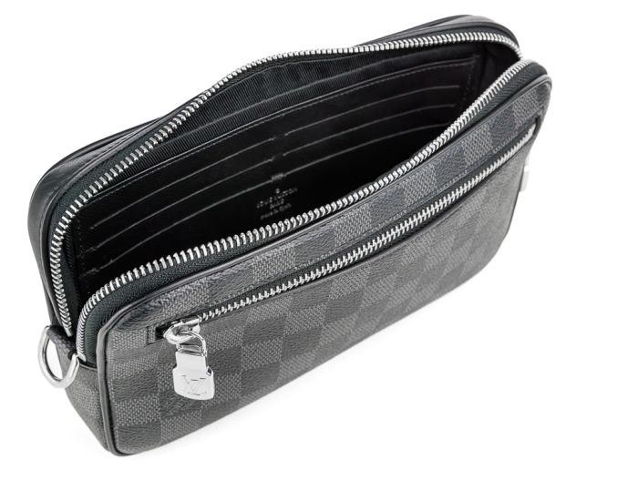 Louis Vuitton Black Damier Graphite Kasai Clutch - Image 2