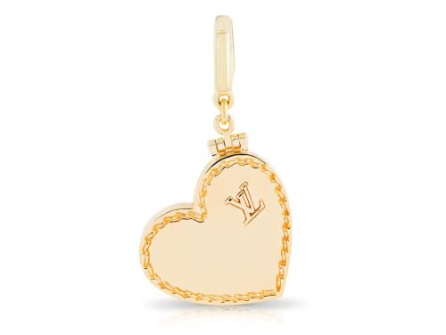 Louis Vuitton Gold Heart Locket Charm