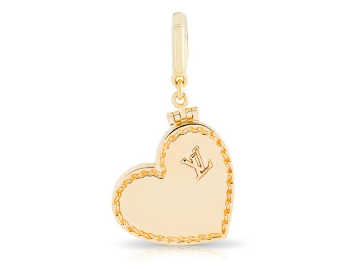 Louis Vuitton Gold Heart Locket Charm