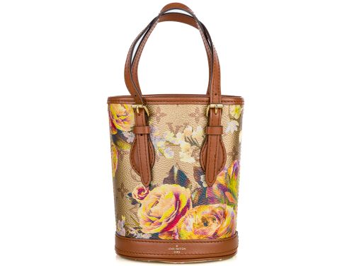 Louis Vuitton Gold Leather Garden Nano Bucket Shoulder Bag (2)