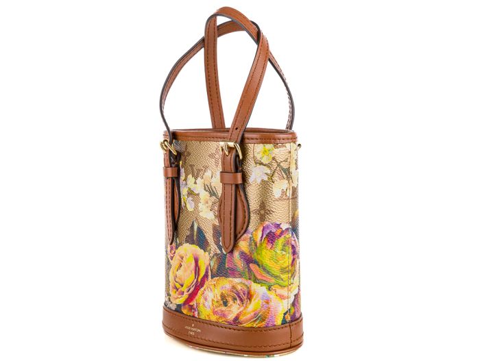 Louis Vuitton Gold Leather Garden Nano Bucket Shoulder Bag - Image 2