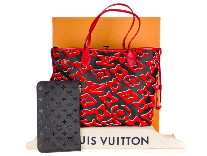 Louis Vuitton Limited Edition Urs Fischer Tufted Neverfull MM Multicolor Bag