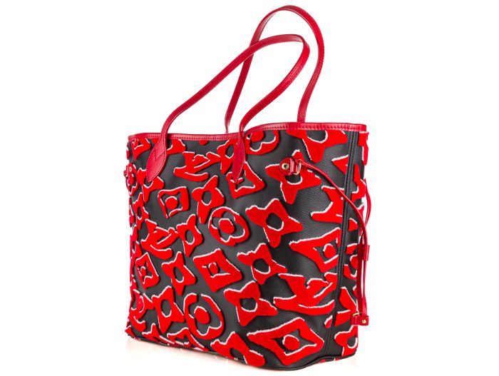 Louis Vuitton Limited Edition Urs Fischer Tufted Neverfull MM Bag - Image 3