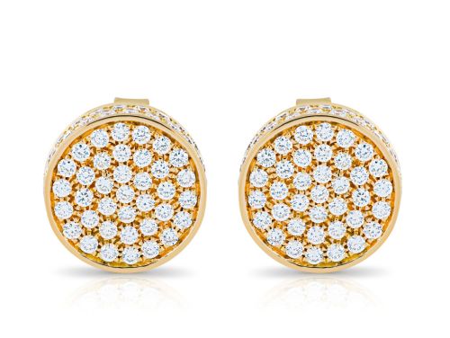 Pave Diamond Button Earrings (1)