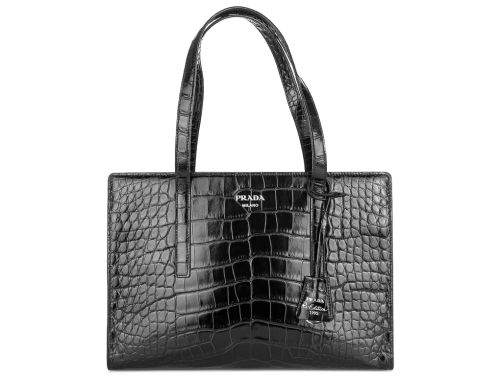 Prada Re Edition Black Caiman Leather Bag (2)