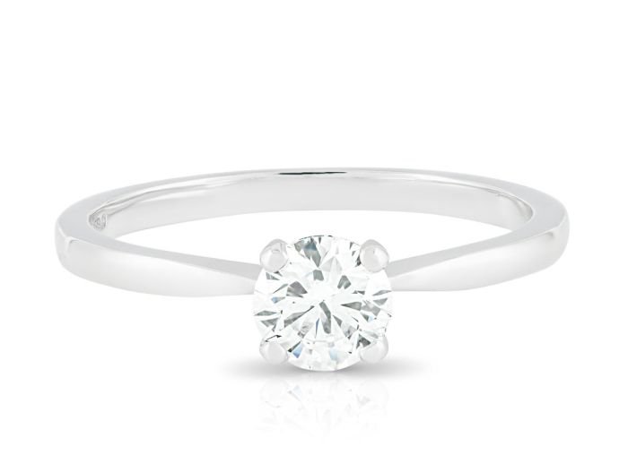 Diamond Solitaire 0.70ct 18ct White Gold Ring
