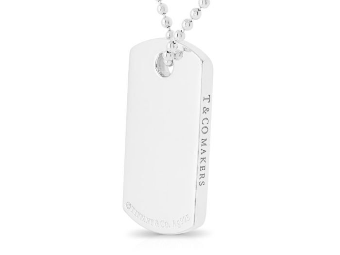 Tiffany Silver Tag Pendant On Chain - Image 2
