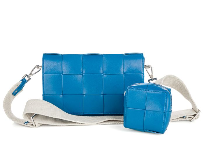 Bottega Veneta Blue Leather Bag (1)