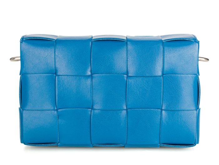 Bottega Veneta Blue Leather Cassette Bag - Image 3