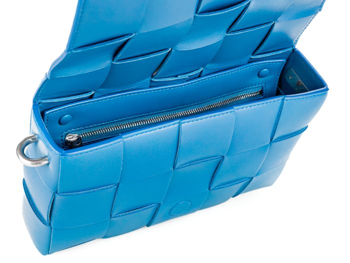 Bottega Veneta Blue Leather Cassette Bag - Image 5