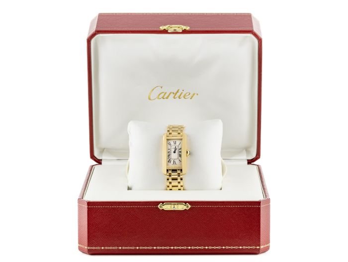 Cartier Tank Américaine Yellow Gold Watch - Image 5