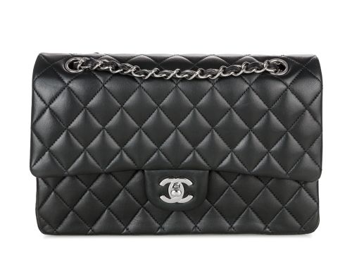 Chanel Black Lambskin Medium Double Flap Bag (2)