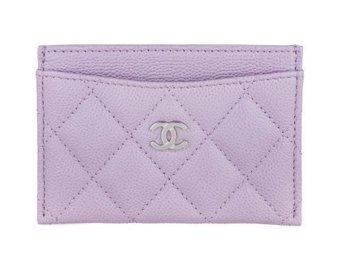 Chanel Caviar Purple Card Wallet (2)