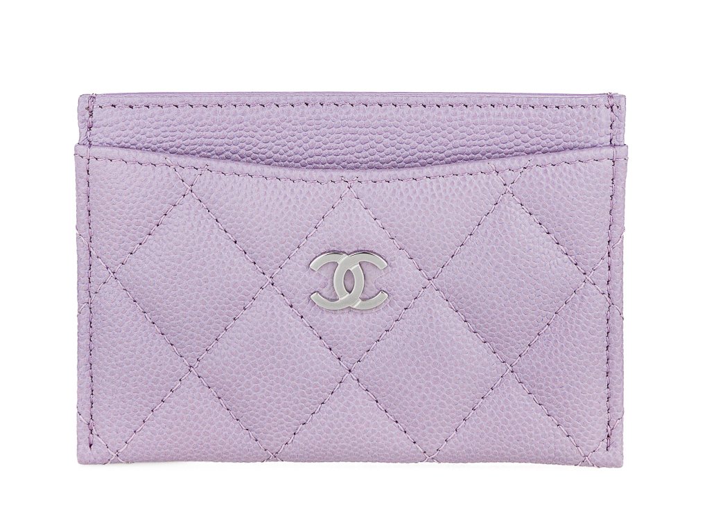 Chanel Caviar Purple Card Wallet (2)