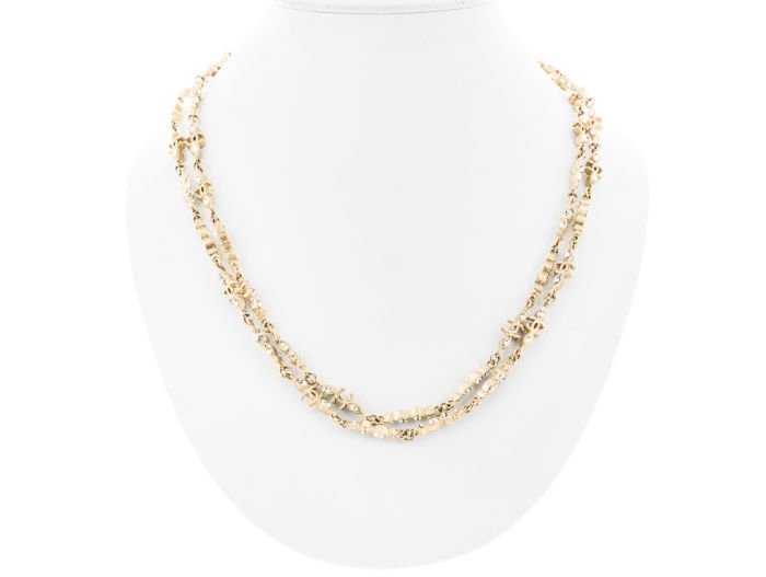 Chanel Crystal CC Necklace - Image 2