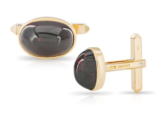 Deakin & Francis Garnet 18ct Yellow Gold Cufflinks (2)