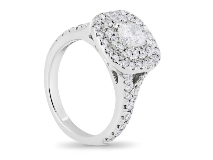 Platinum 1.40ct Diamond Double Halo Ring - Image 2
