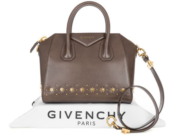 Givenchy Brown Small Leather Star Antigona Bag - Image 6