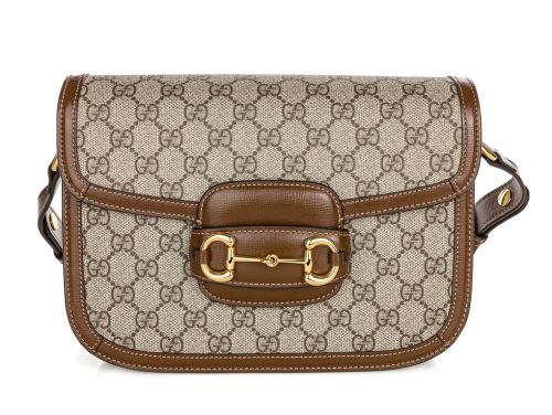 Gucci Horsebit 1955 Brown Canvas Bag (2)