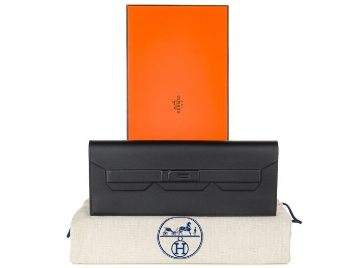 Hermes Black Swift Leather Shadow Bag (1)