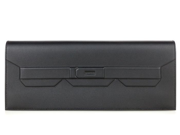 Hermes Black Swift Leather Shadow Bag (2)