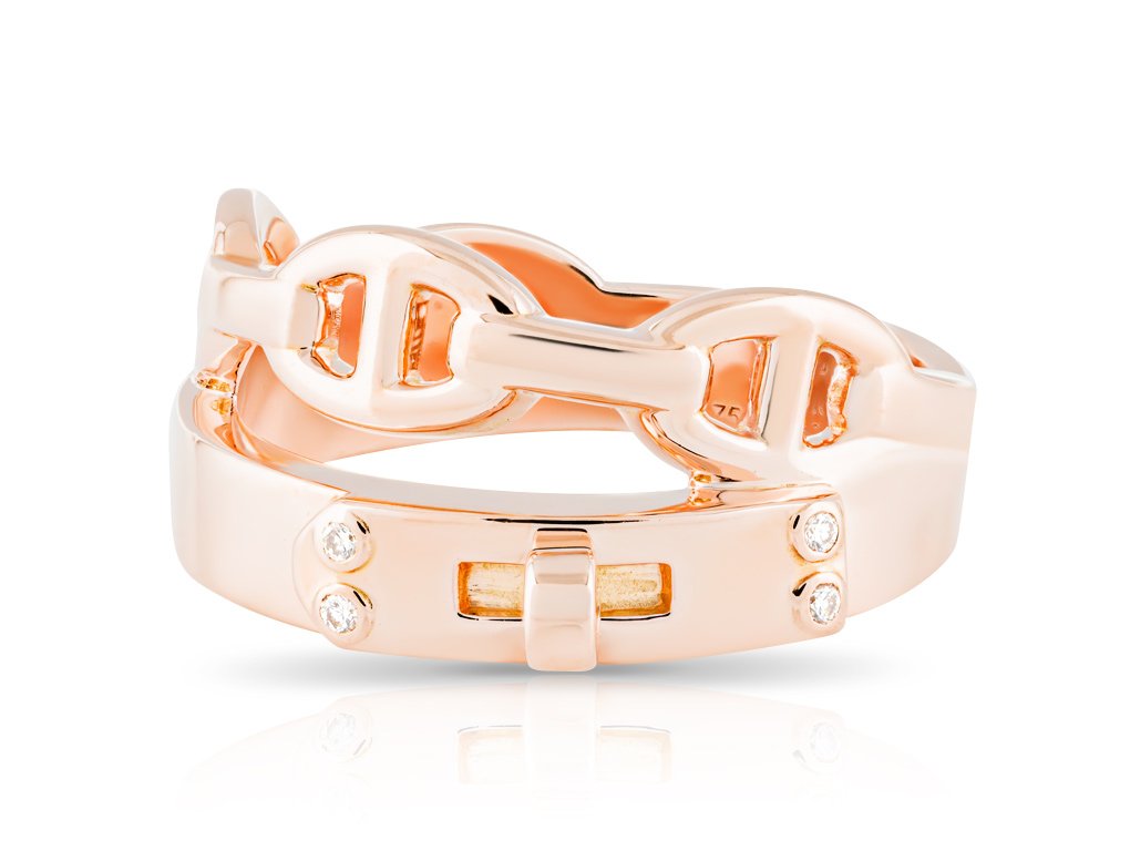 Hermes Diamond Kelly Double Tour Ring (1)