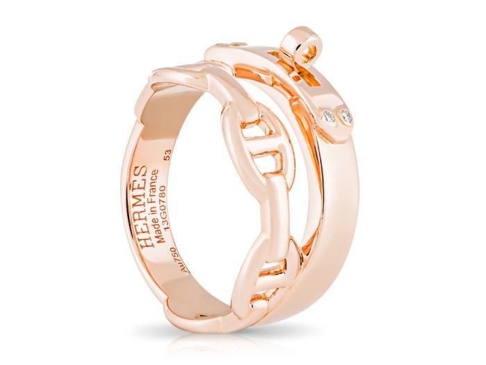 Hermes Diamond Kelly Double Tour Ring - Image 2