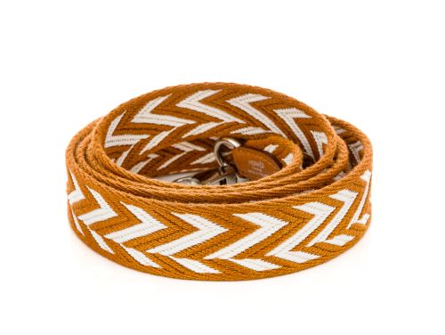 Hermes Sangle ZigZag 25mm Brown White Bag Strap (1)