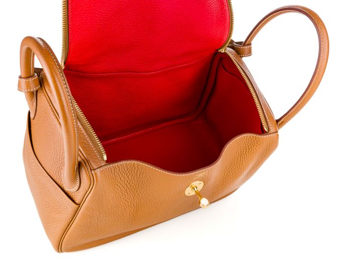 Hermes Brown Lindy 30 Bag - Image 5