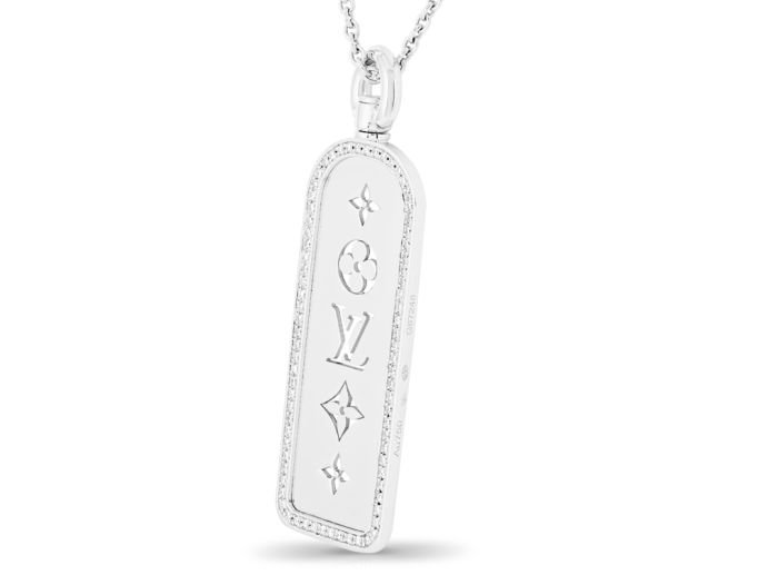 Louis Vuitton Diamond Les Gastons Vuittons Large Tag Necklace - Image 2