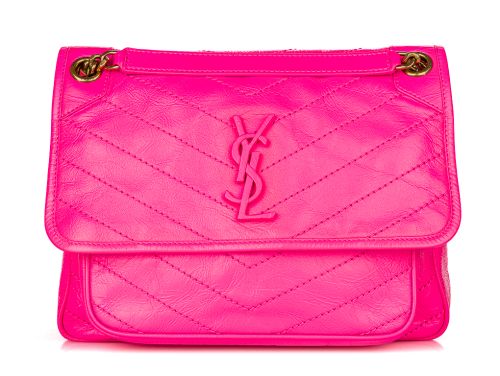 Yves Saint Laurent Niki Pink Patent Bag (2)