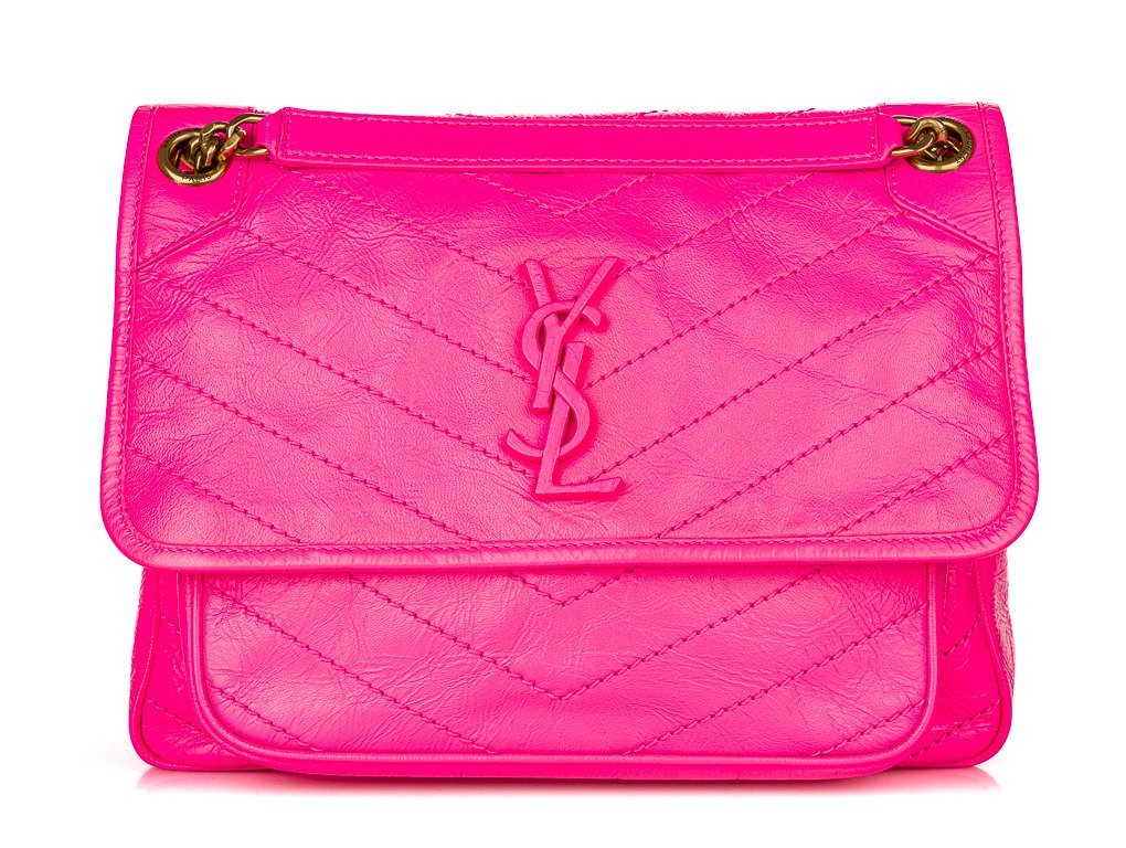 Yves Saint Laurent Niki Pink Patent Bag (2)