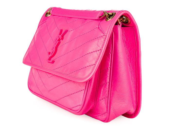 Yves Saint Laurent Niki Pink Patent Bag - Image 2