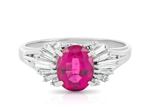 1.54ct Pink Tourmaline and 0.44ct Diamond Ring (1)