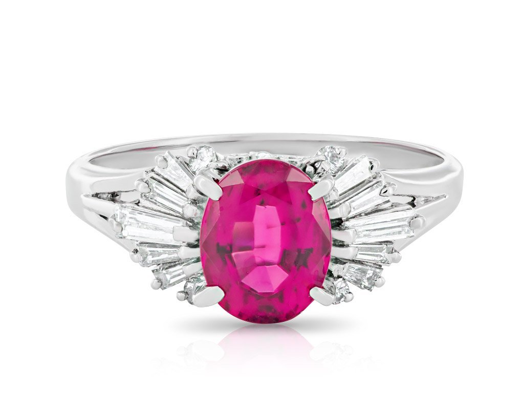 1.54ct Pink Tourmaline and 0.44ct Diamond Ring (1)