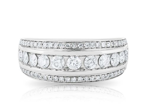 18ct White Gold Half Eternity Diamond Ring (1)
