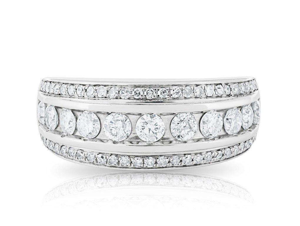 18ct White Gold Half Eternity Diamond Ring (1)