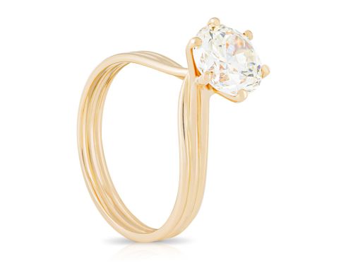 18ct Yellow Gold 0.75 ct Solitaire Diamond Ring (2)